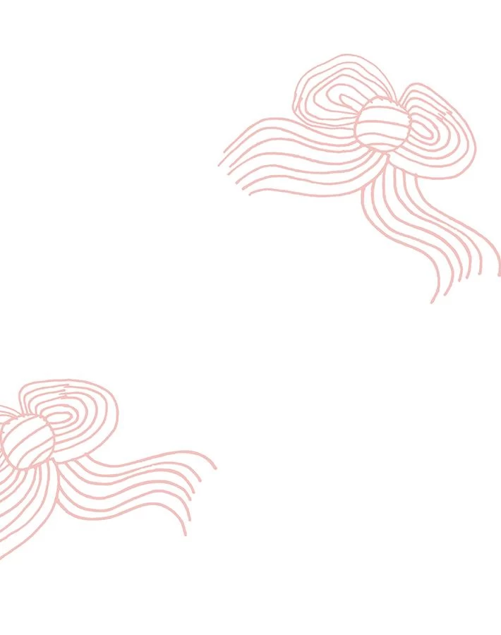 'Bows' Wallpaper By Clare V. - Pink 5 'Bows' Wallpaper By Clare V. - Pink - Image 3
